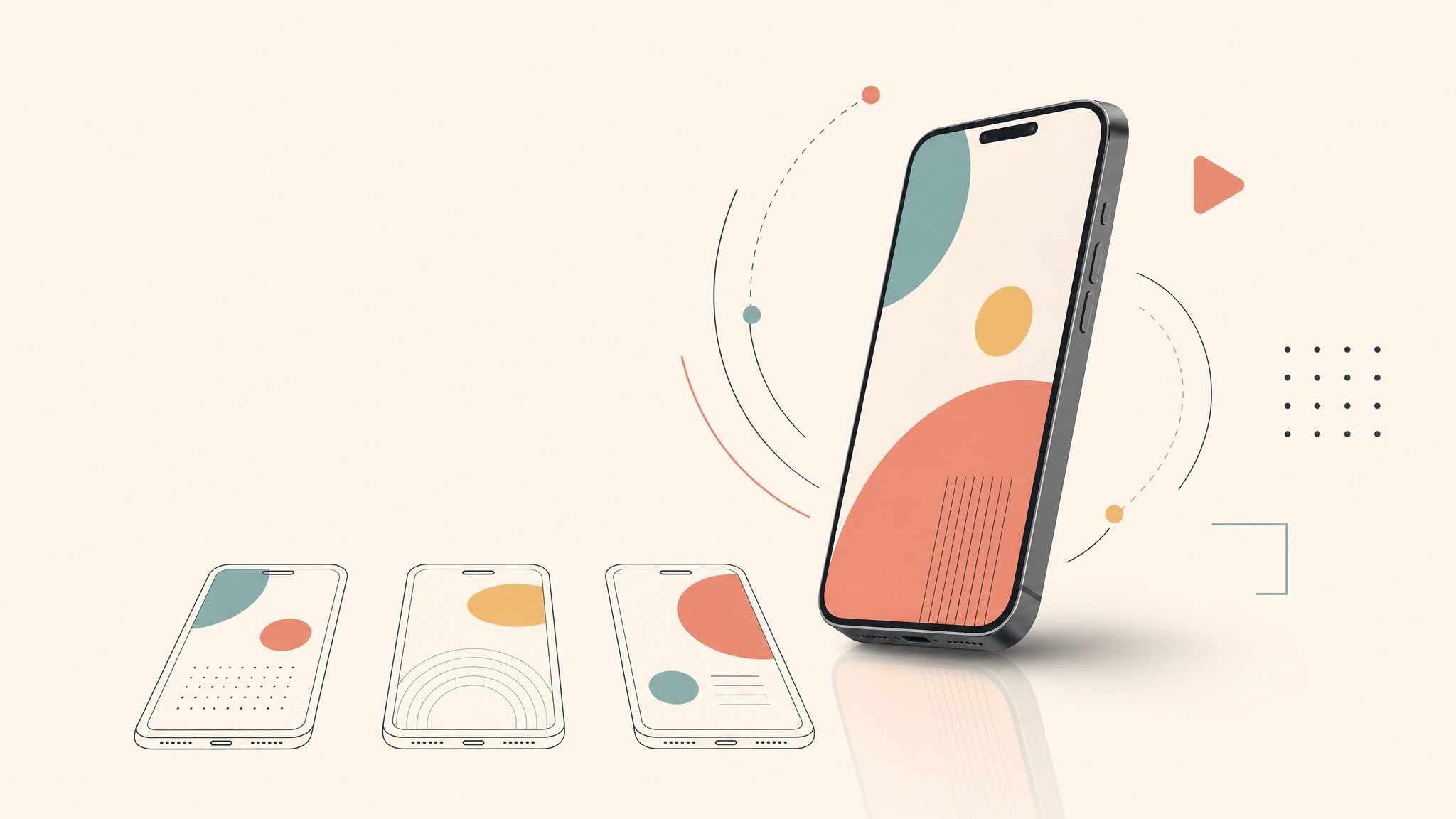 Editorial illustration of Rotato 3D device mockups